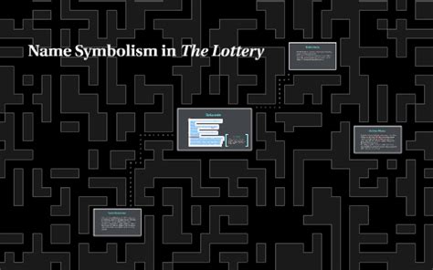 name symbolism in the lottery.